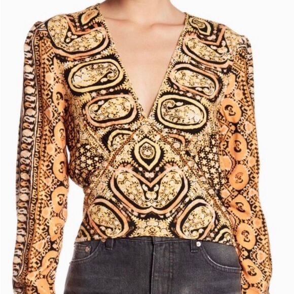 Free People 'Wild and Free' Cropped Blouse – Boho Style, Size S - Picture 1 of 11